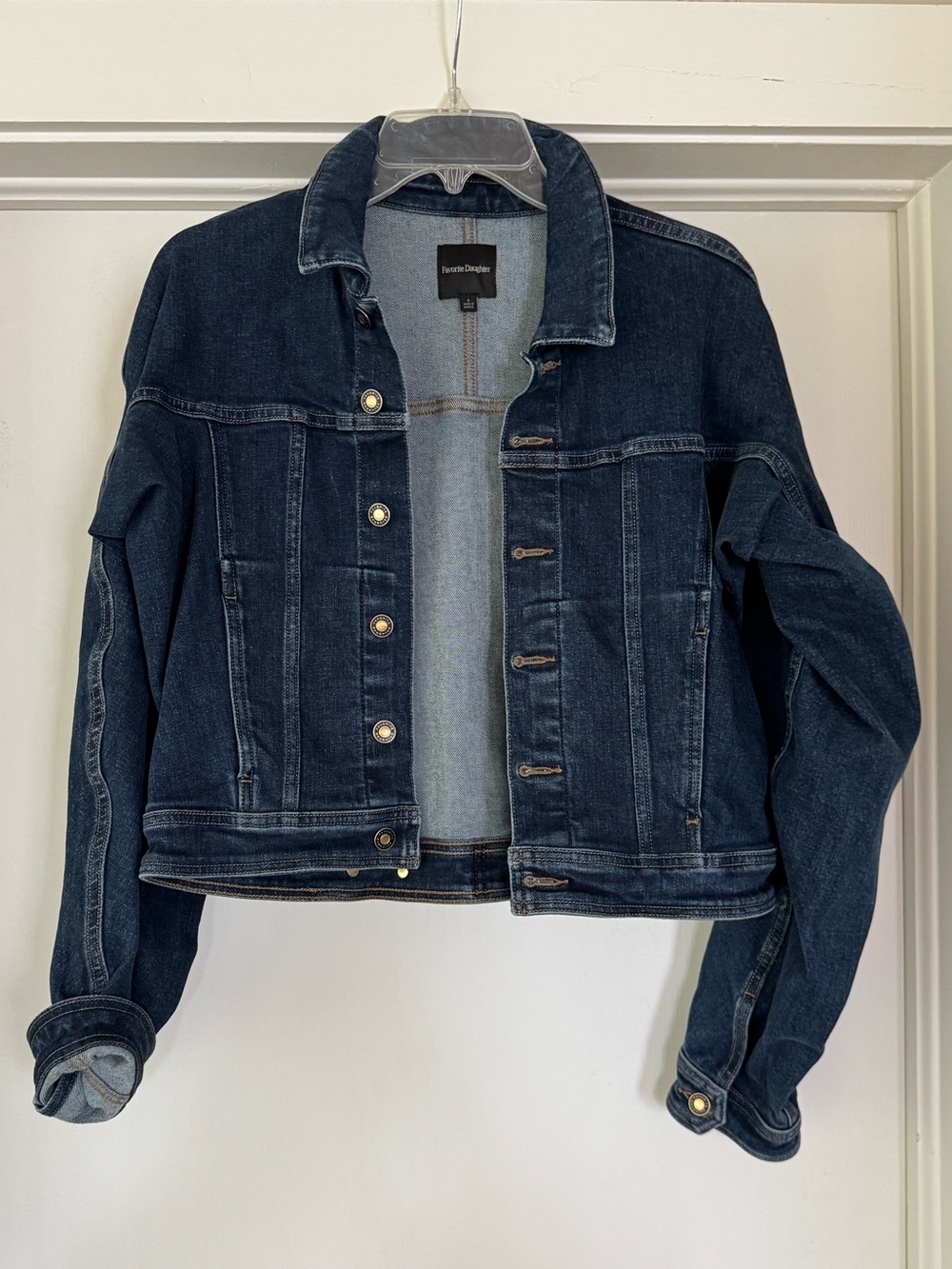 Favorite Daughter The Joanne Crop Denim Jacket Sz S